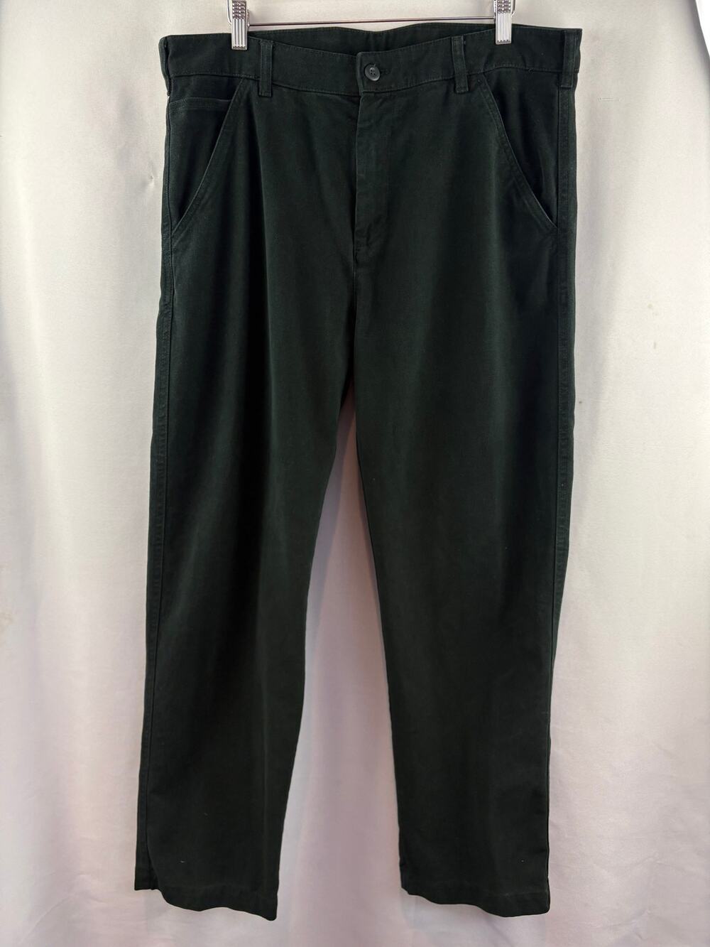 Men’s Zara Size 34 Black Corduroy Wide-Leg Pants